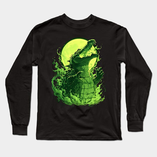 crocodile Long Sleeve T-Shirt by StevenBag